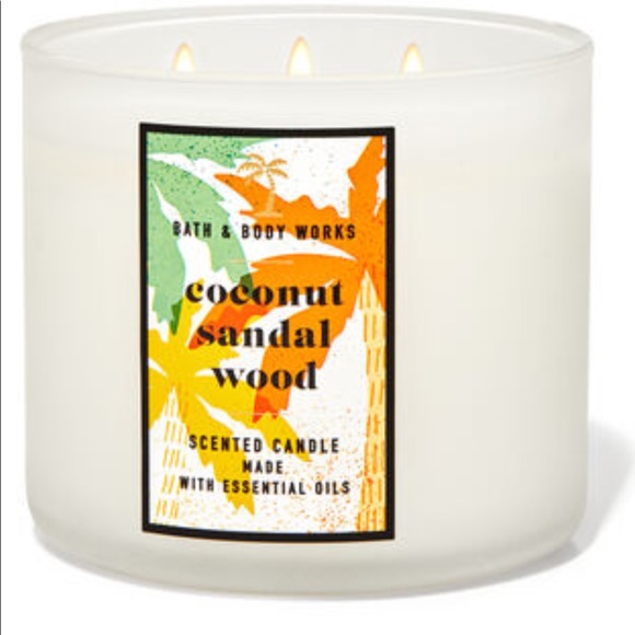 Bath and Body Works Coconut Sandalwood Candle NWT
